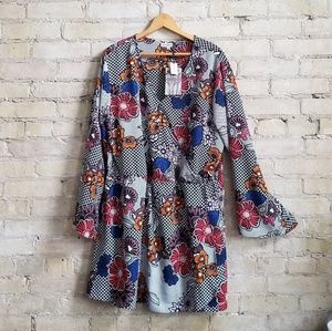 Alice & You Asos Dress Long Sleeve 18 Floral Print